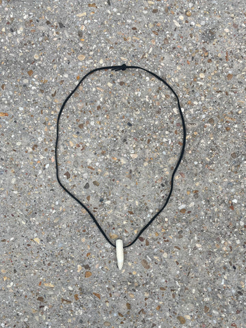Suede Alligator Tooth Necklace